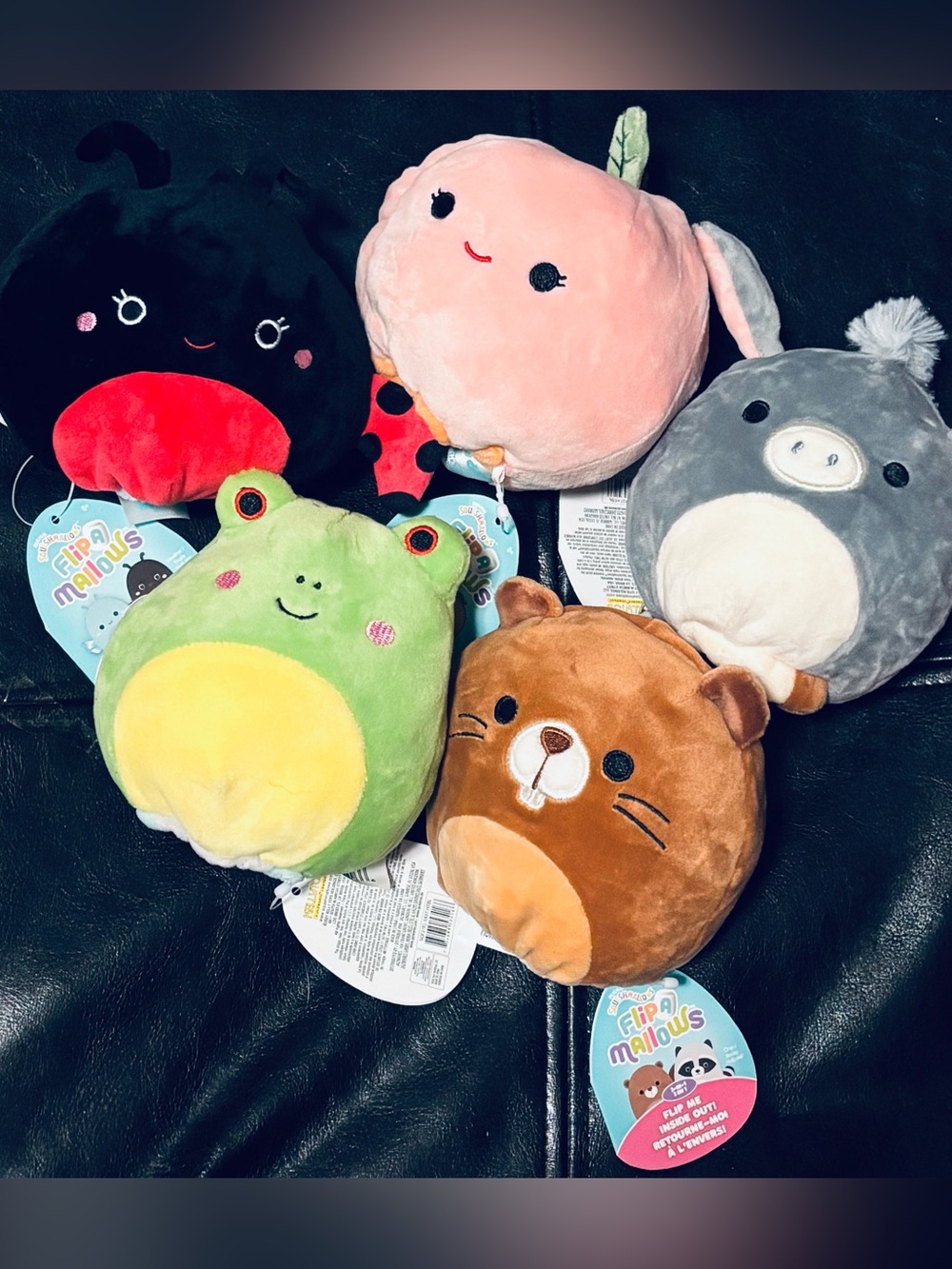 Set of 5: Squishmallows 5” Flip-a-Mallows 2-in-1 Plush Stuffed Animals